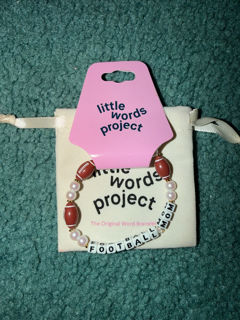 Little Words Project Football MomBeaded Bracelet 15$